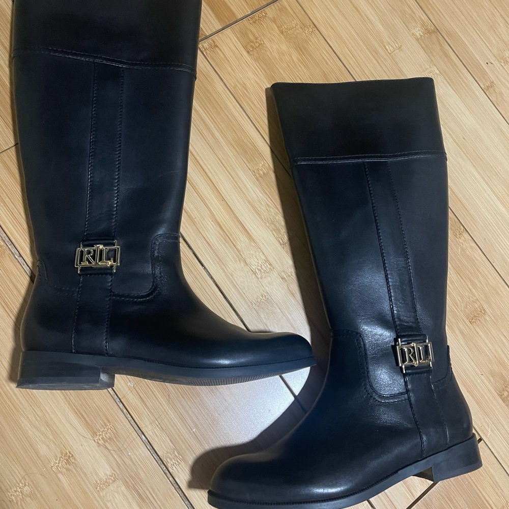 Ralph Lauren Black Heeled Boots